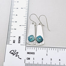 Load image into Gallery viewer, RH - Retro Petite Square Tapered Earrings (Turquoise &amp; Sky)