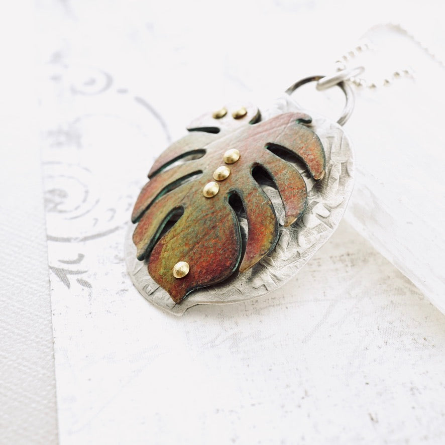 Monstera Organic Pendant (Ember & Moss)