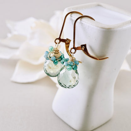Green Amethyst Nested Earrings