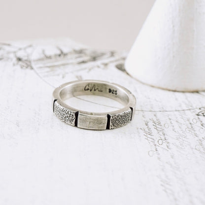 Textured Silver Band (Size: 7)