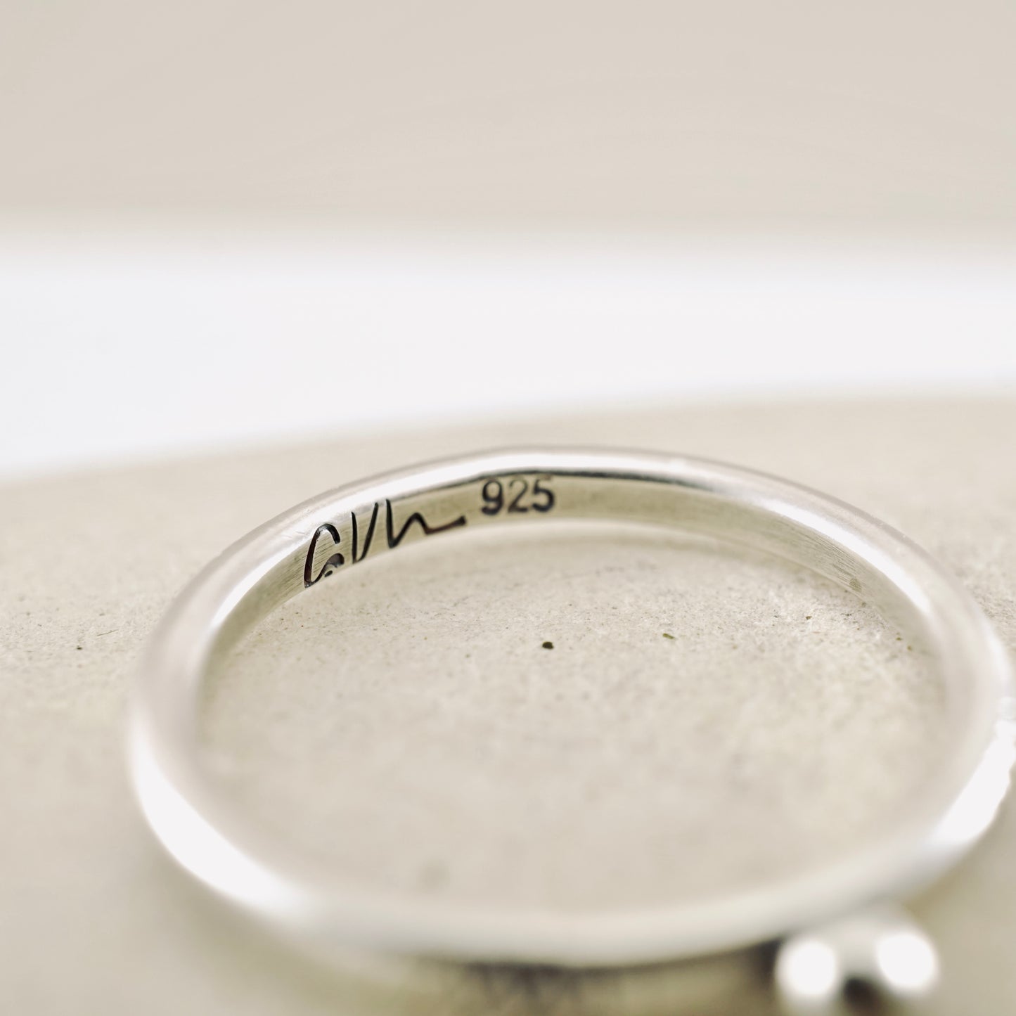 Stacking Ring Single Silver Granule