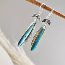 Load image into Gallery viewer, RH - Dragonfly Single Drop Earrings (Aqua Blue)