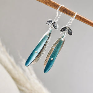 RH - Dragonfly Single Drop Earrings (Aqua Blue)