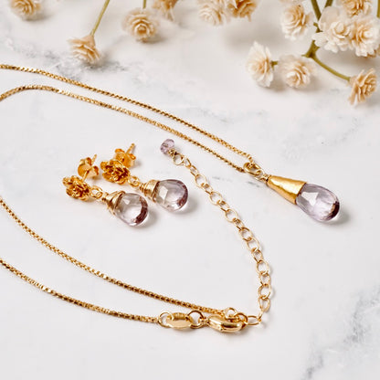 Petite Ametrine Flower Post Earrings