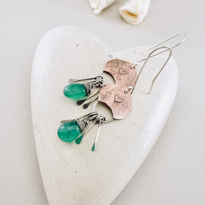 Green Onyx Happy Pod Earrings