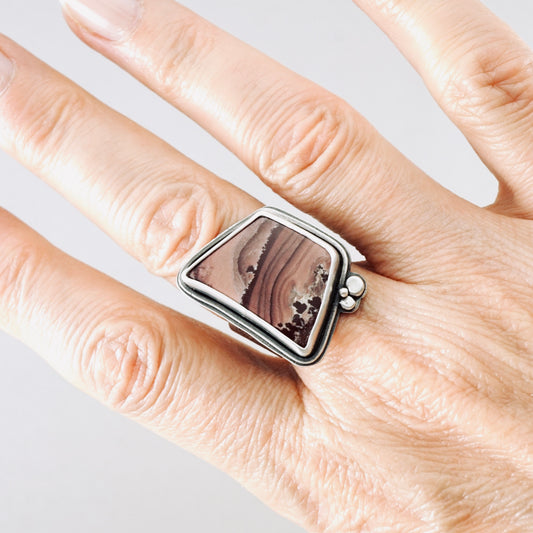 Apache Sage Jasper Ring (size 8)