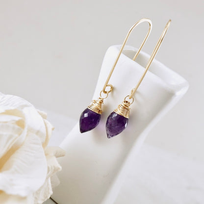 Amethyst Drop Earrings