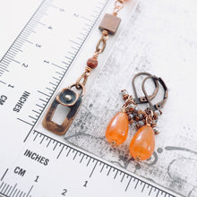 Load image into Gallery viewer, TN Carnelian Agate Cluster Earrings (Copper)