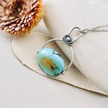 Load image into Gallery viewer, Petite Swings - Natural Turquoise Swivel Drop Pendant (Sterling)