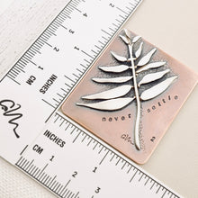 Load image into Gallery viewer, Inspirational Tile – “Never Settle” (Walnut Stand included)