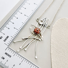 Load image into Gallery viewer, AM - Whimsical Trellis Red Jasper Garden Necklace (Sterling)