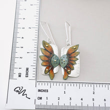 Load image into Gallery viewer, RH - Wildflower Tapered Square Earrings (Pumpkin &amp; Sage)