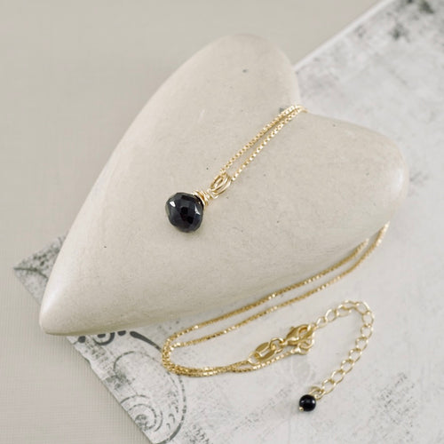 TN Petite Black Onyx Wrap Pendant (Gold-filled)