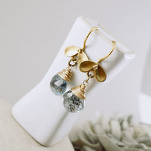 Load image into Gallery viewer, TN Moss Aquamarine Ladybug Earrings (Gold Vermeil)