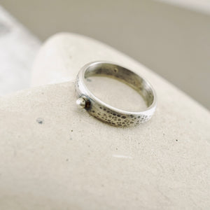 Stackable - Half Round 1 Bead Ring (Sterling - 5.5)