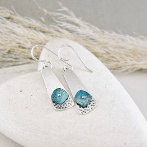 RH - Retro Petite Square Tapered Earrings (Turquoise & Sky)