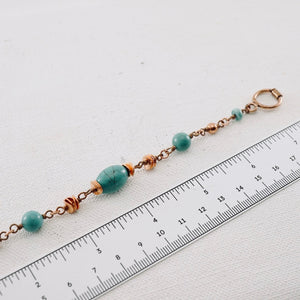 TN Green Turquoise Cornflake Bracelet (Copper)