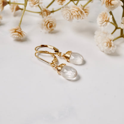 Rose Quartz Drop Earrings