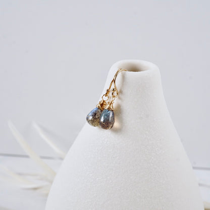 Petite Labradorite Drop Earrings