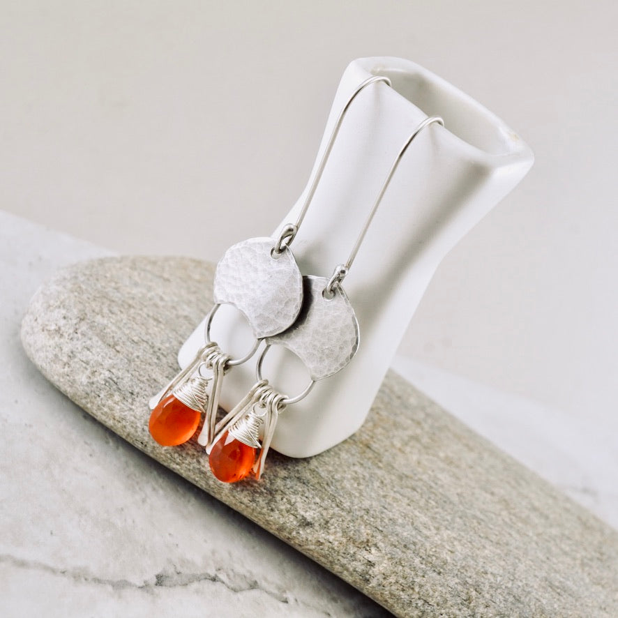 Carnelian Happy Pod Earrings