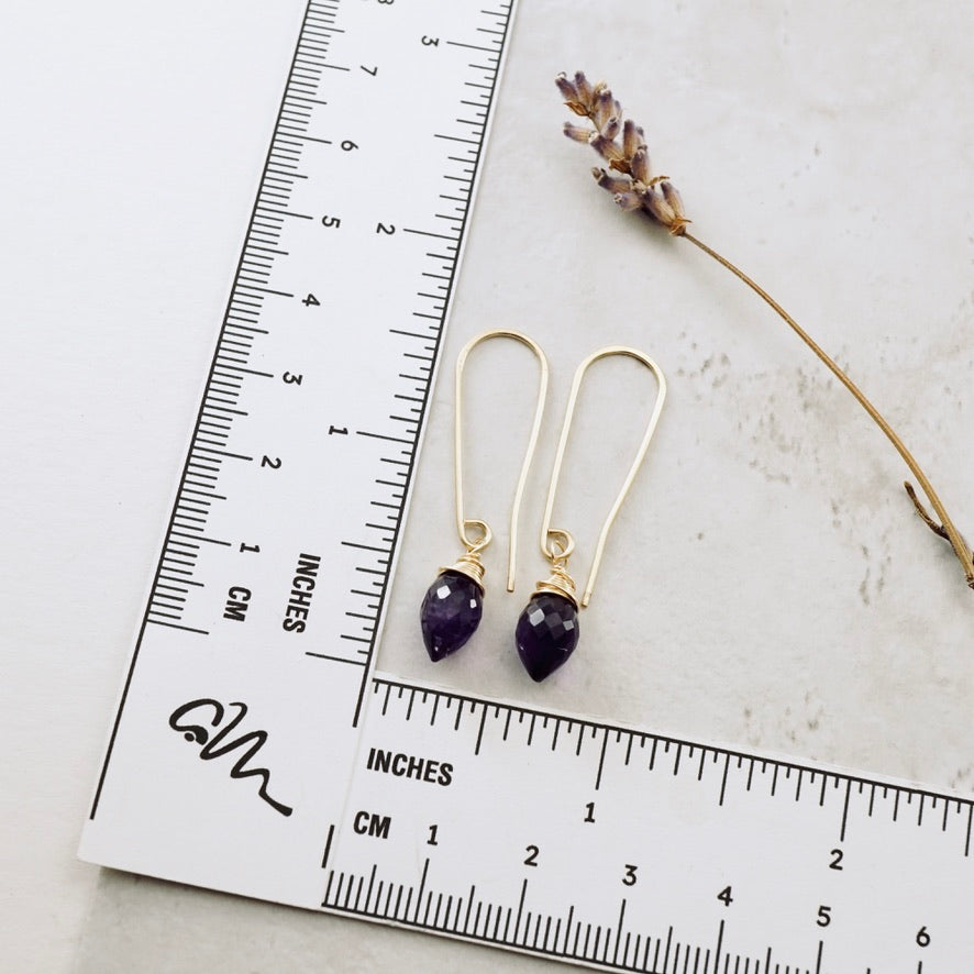 Amethyst Drop Earrings