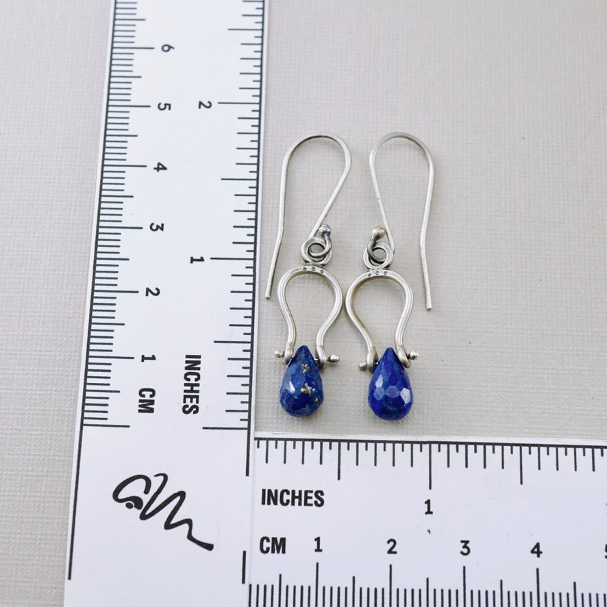 Petite Swings Lapis Drop Earrings