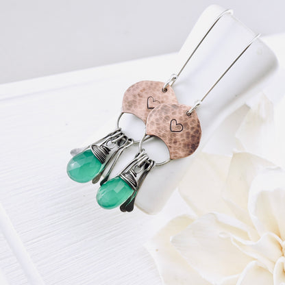 Green Onyx Happy Pod Earrings