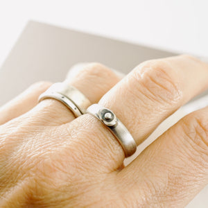 Stackable - Organic Water Cast Ring (Sterling - 7.5)