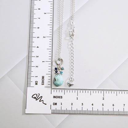Natural Turquoise Cluster Pendant
