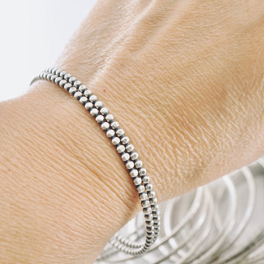 Stackable Beaded Bangle Bracelet