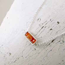 Load image into Gallery viewer, TN Carnelian Agate Petite Bar Necklace (Sterling Silver)