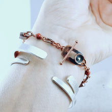 Load image into Gallery viewer, TN Agate &amp; Calcite Copper Bracelet (Toggle Clasp)