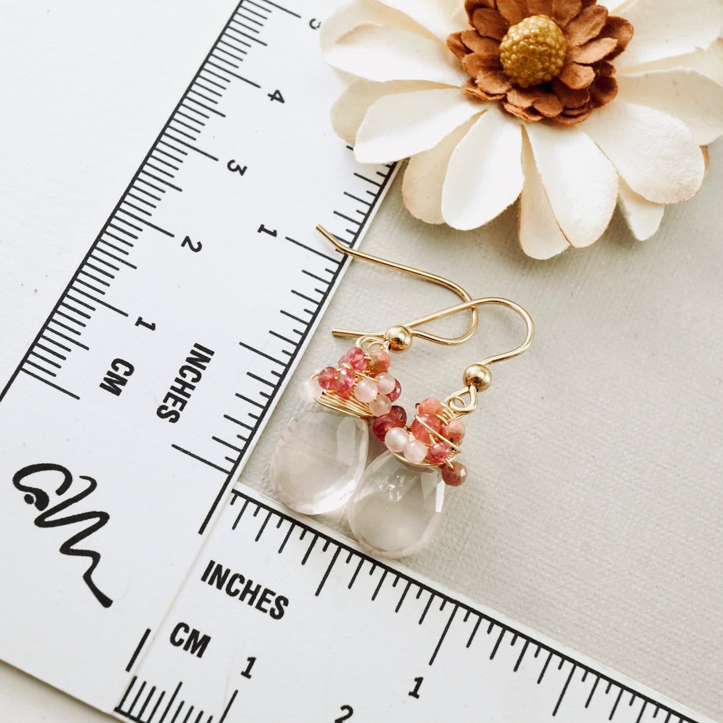 Rose Quartz Nested Earrings