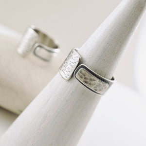 Rings with a Voice - Textured Open Band Ring (Sterling)
