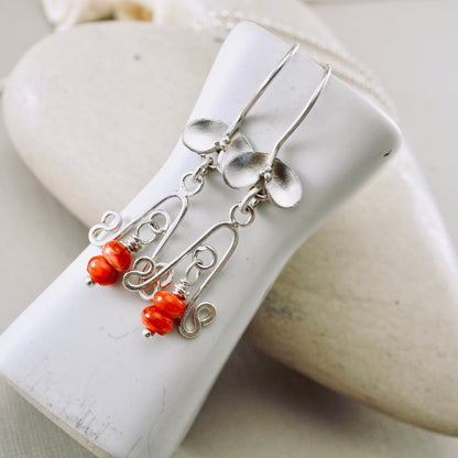Spiny Oyster Ladybug Earrings