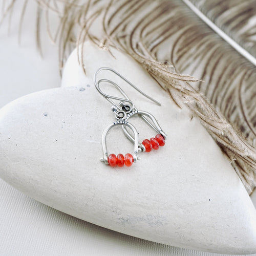 Petite Swings - Cranberry Jade Earrings (SS)