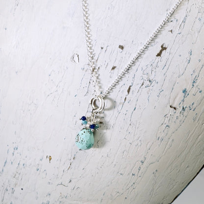 Natural Turquoise Cluster Pendant
