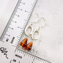 Load image into Gallery viewer, TN Carnelian Agate Drop Earrings (SS)
