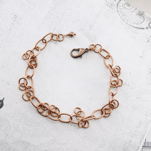TN Oval Charm Link Bracelet (Copper)