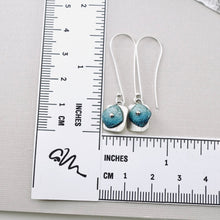 Load image into Gallery viewer, RH - Retro Petite Square Long Earrings (Silver &amp; Turquoise)