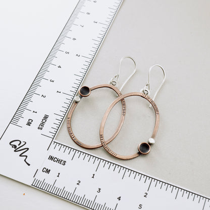 Copper Pod Loop Earrings