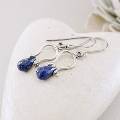 Petite Swings Lapis Drop Earrings
