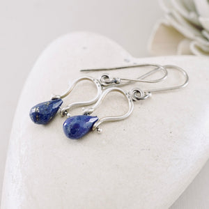 Petite Swings - Lapis Drop Earrings (Sterling Silver)