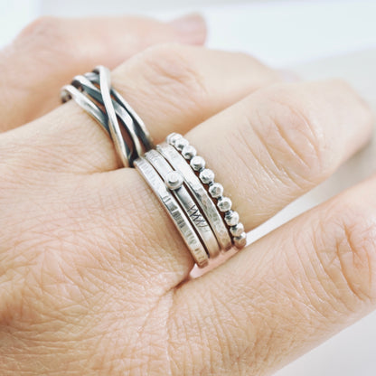 Stackable Textured Ring