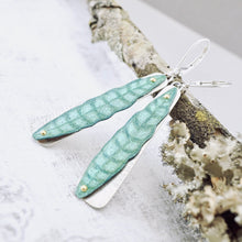 Load image into Gallery viewer, RH - Tropical Leaf Tapered Drop Earrings (Tropical Green)