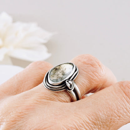 Moss Aquamarine Ring (size 6.5)