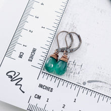 Load image into Gallery viewer, TN Green Onyx Drop Earrings (Copper)