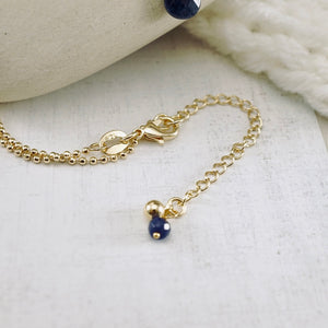 TN Petite Blue Sapphire Pendant (Gold-filled)