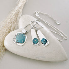 Load image into Gallery viewer, RH - Retro Petite Square Tapered Earrings (Turquoise &amp; Sky)