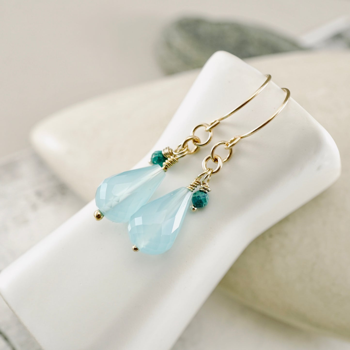 Azure Breeze Chalcedony Earrings